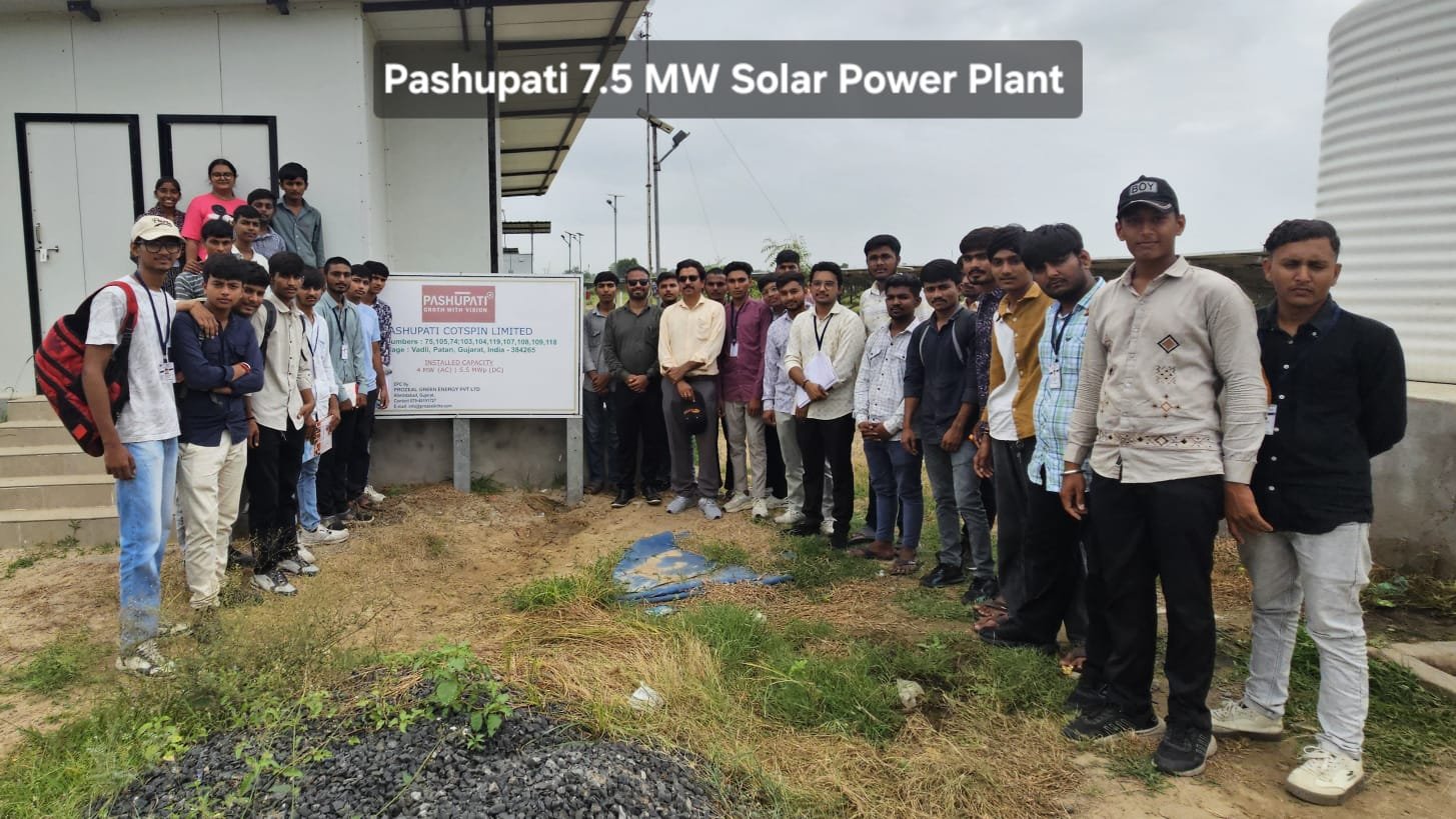 Industrial Visit at Pashupati Solar Plant- 7.5 MW Patan